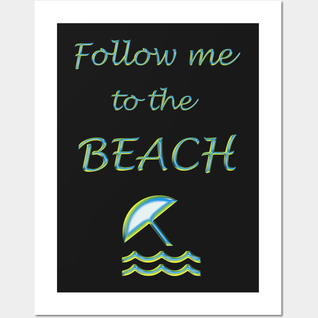 Follow Me to the Beach Wall Art by Suzette Ransome Illustration & Design